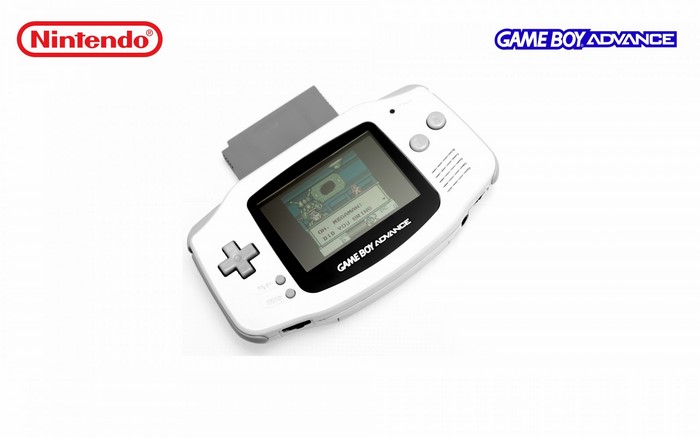 Nintendo Game Boy Advance with game cartridge