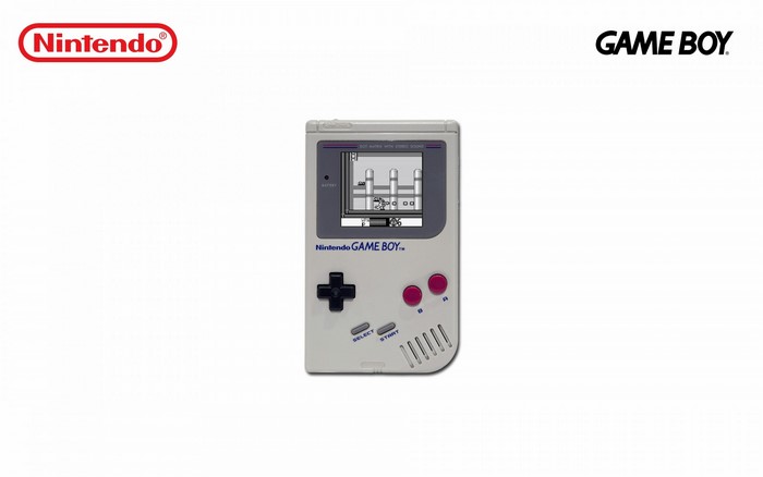 Nintendo Game Boy with Nintendo and Game Boy logos