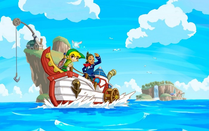Link and Tetra on the Boat from Phantom Hourglass