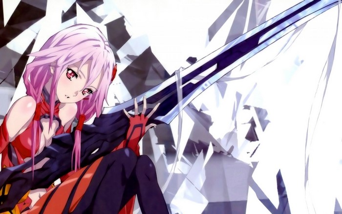 Yuzuriha Inori from Guilty Crown with a large sword