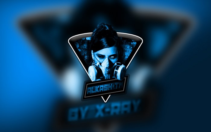 Alkash TM and GYX-RAY logo with woman in gas mask
