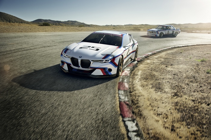 BMW 3.0 CSL Hommage R race cars on track