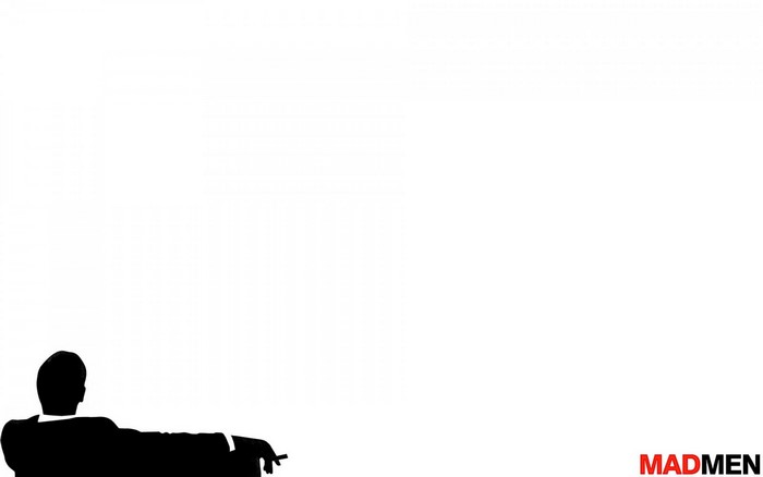 Mad Men logo with silhouette of man
