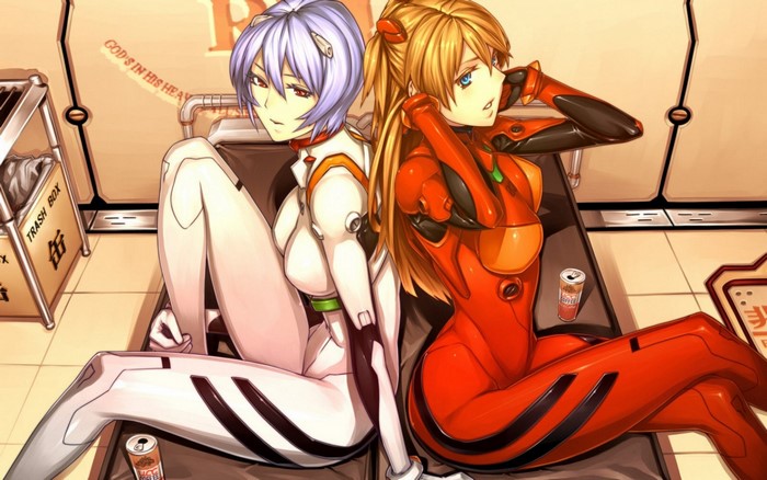 Asuka Langley Soryu and Ayanami Rei from Neon Genesis Evangelion