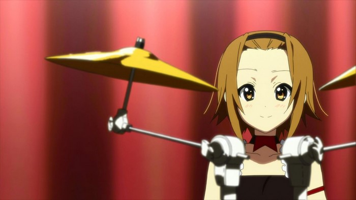 Ritsu Tainaka from K-On! playing drums