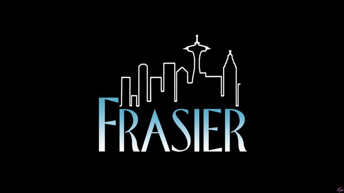 Frasier TV Series Logo with Seattle Skyline