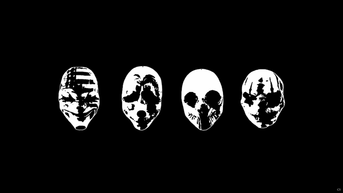 Four masks from Payday 2