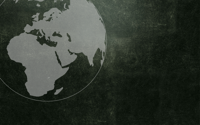 Earth globe on a dark grunge background