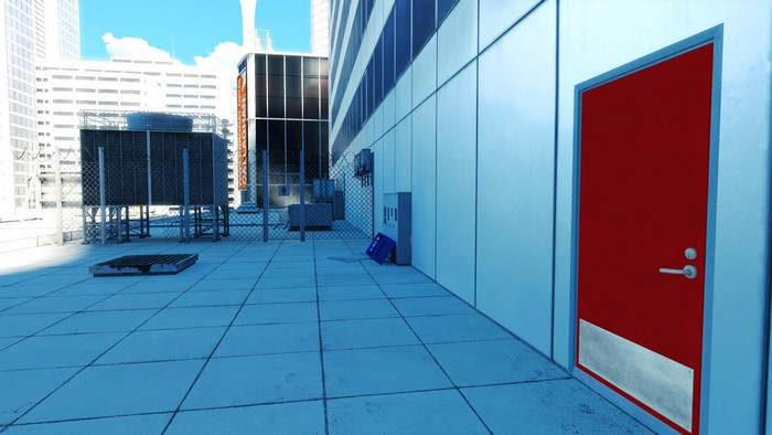 Faith Connors from Mirror's Edge on a rooftop