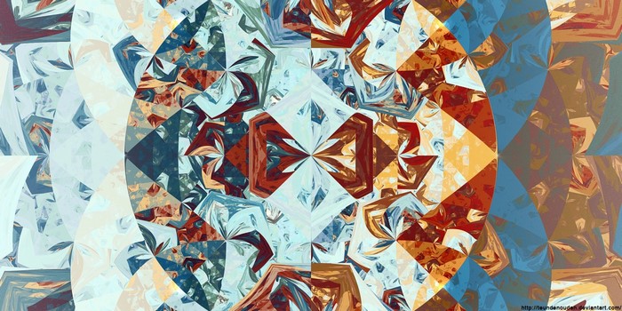 Abstract geometric digital art collage