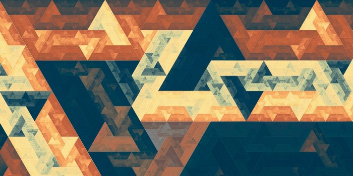 Abstract Geometric Pattern with Triangles and Hexagons