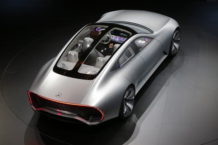 Silver Mercedes-Benz IAA concept car at Frankfurt 2015