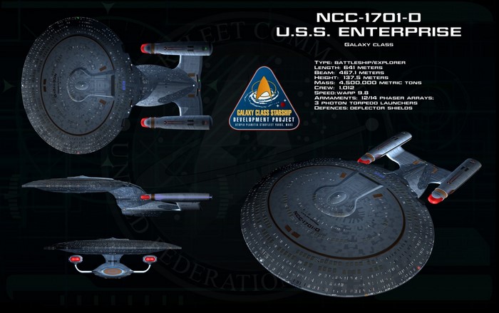 U.S.S. Enterprise NCC-1701-D Galaxy Class Starship