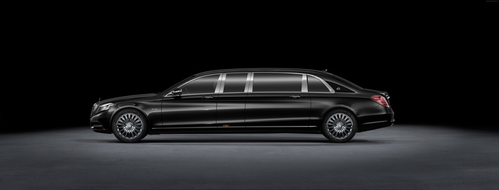Black Mercedes-Maybach S600 Pullman limousine
