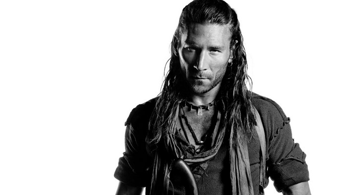 Man with long hair and pirate attire