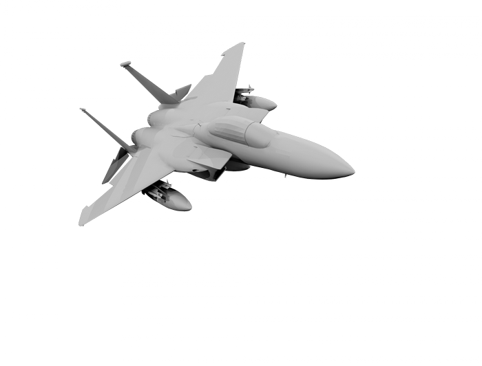 F-15 fighter jet in flight
