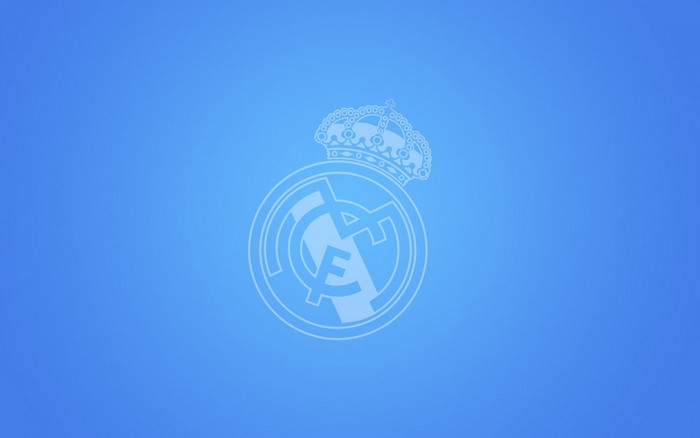Real Madrid logo on blue background