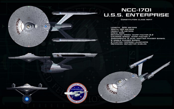 USS Enterprise NCC-1701 Constitution Class Refit Starship