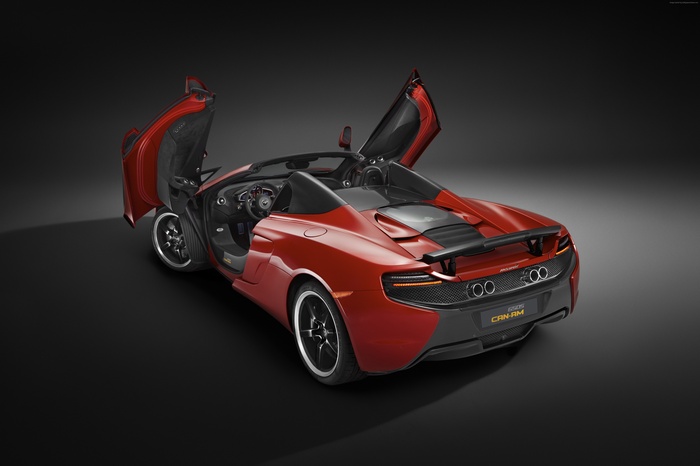 Red McLaren 650S Spider with Doors Open