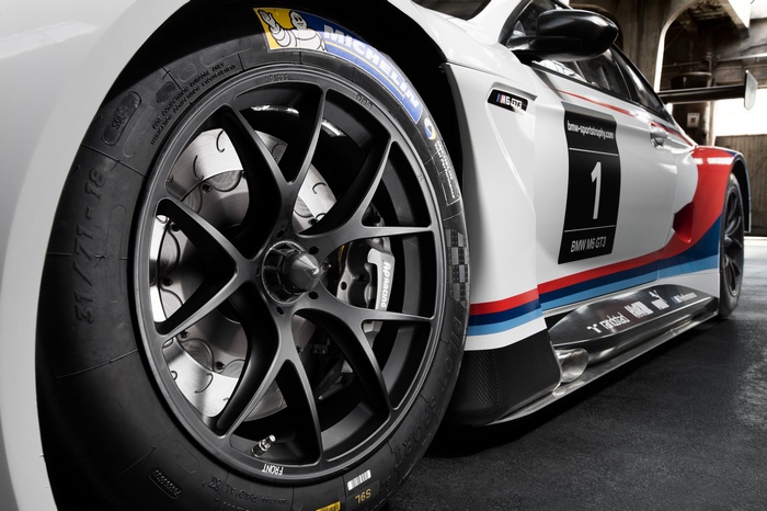 BMW M6 GT3 race car with Michelin tires