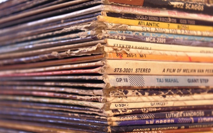 Stack of Vinyl Records