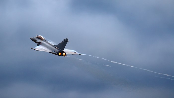 Dassault Rafale fighter jet in flight