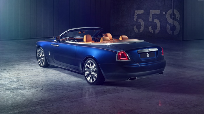 Blue Rolls-Royce Dawn Convertible