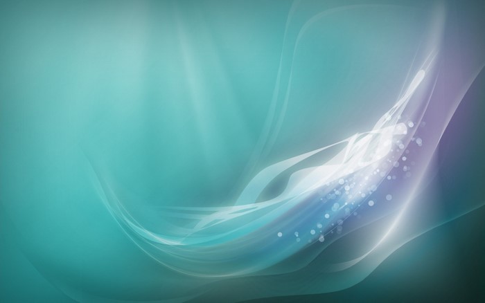 Abstract blue and teal light waves with bokeh