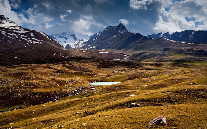 Mountain landscape with a small lake