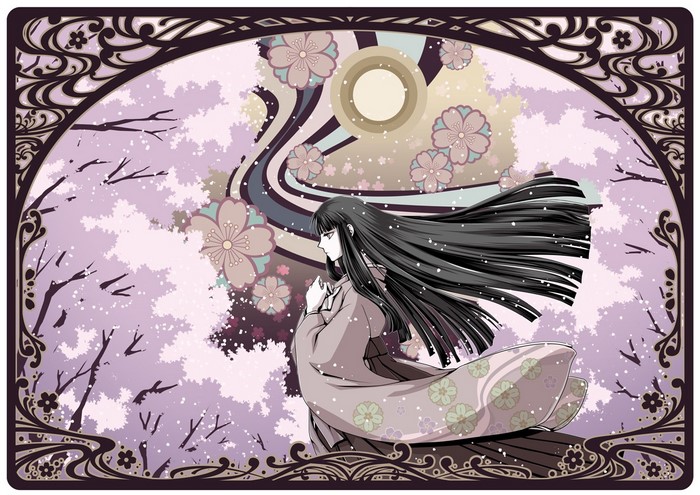 Kuronuma Sawako from Kimi ni Todoke in a Cherry Blossom Forest