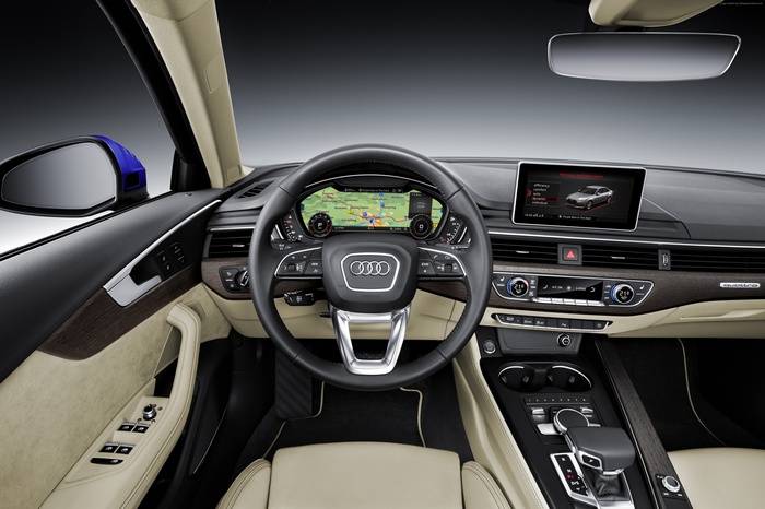 Interior of an Audi A4 at Frankfurt 2015