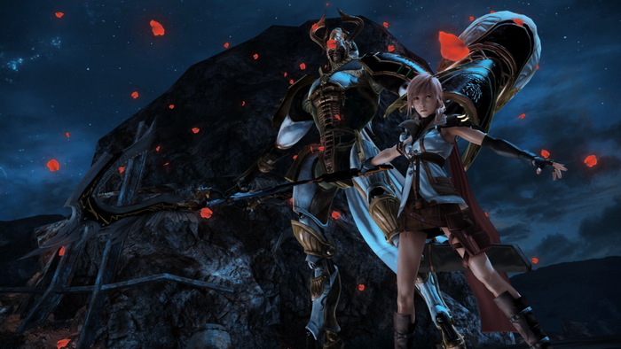 Lightning and Odin from Final Fantasy XIII