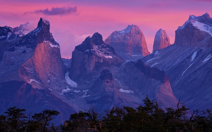 Torres del Paine National Park at sunrise