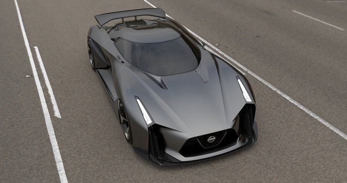 Nissan 2020 Vision Gran Turismo concept car on road