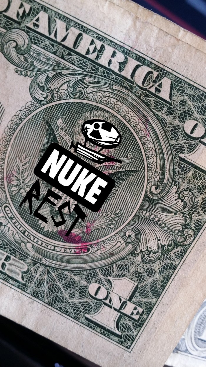 Illustration of Nuke Rest on a US Dollar Bill