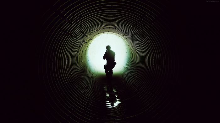 Soldier in a tunnel from Sicario