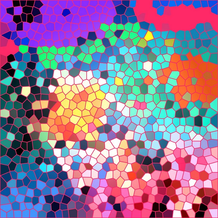 Abstract mosaic pattern with vibrant colors