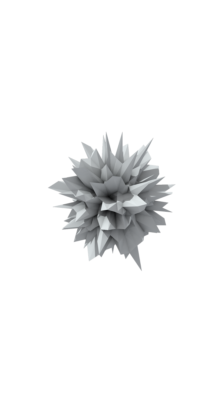 Abstract 3D render of a spiky geometric object