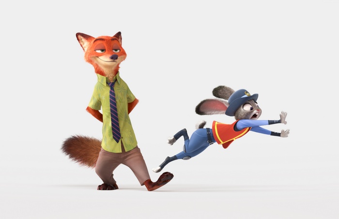 Nick Wilde and Judy Hopps from Zootopia