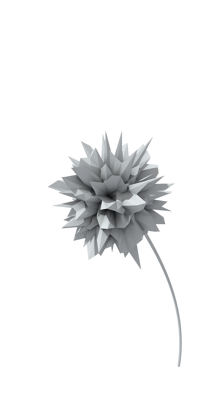Abstract geometric flower render