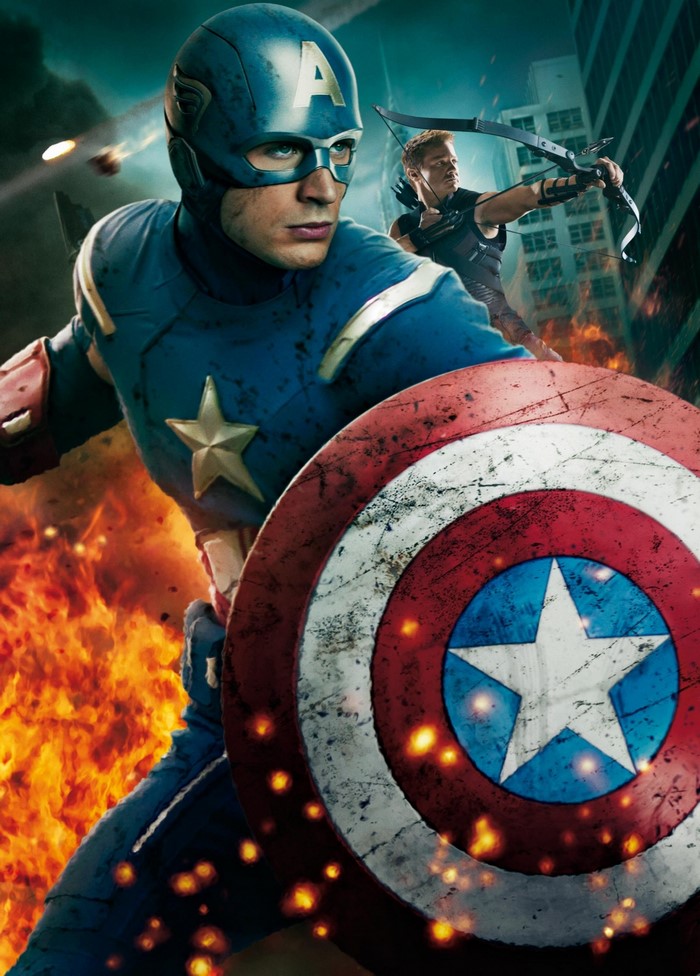 Captain America and Hawkeye from The Avengers