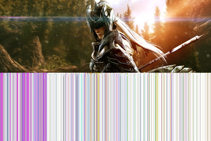 The Elder Scrolls V: Skyrim character in armor