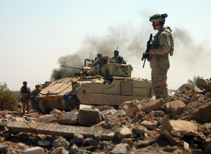 U.S. Army M3A2 Bradley fighting vehicle in Iraq