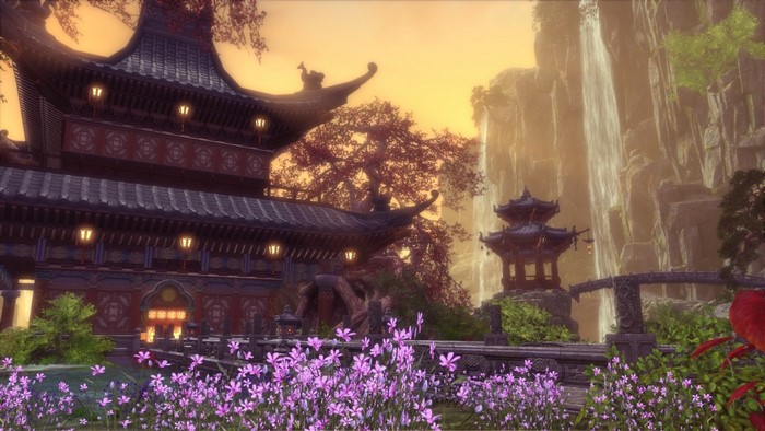 Screenshot from Blade & Soul PC game with flowers