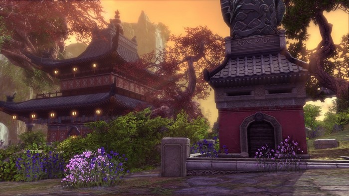 Blade and Soul screenshot of a traditional Asian temple complex