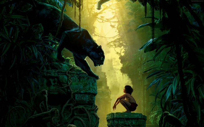 Bagheera and Mowgli from The Jungle Book