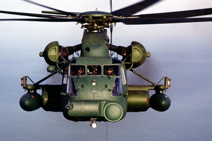 Russian Army Mi-26 helicopter in flight