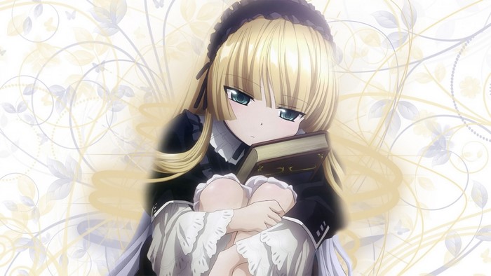 Victorique de Blois from Gosick holding a book
