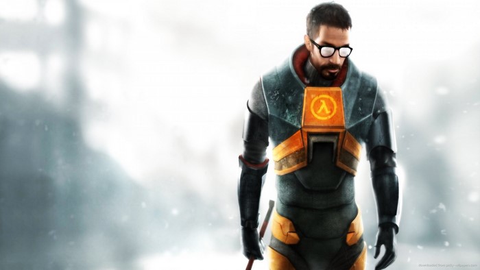 Gordon Freeman from Half-Life 2 with crowbar