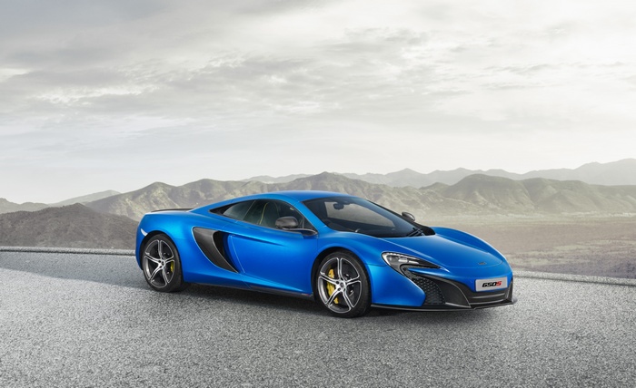 Blue McLaren 650S Sports Car on Road